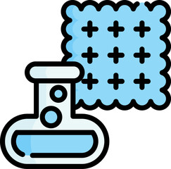 synthetic material illustration on a white background 