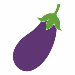 Eggplant silhouette icon on white background
