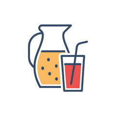 Pitcher and Drink Cup vector Design.