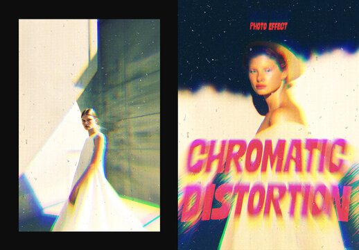 Camera Lens Distortion With Chromatic Aberrations Photo Effect