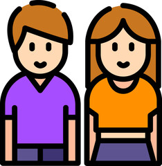 teenage illustration on a white background 