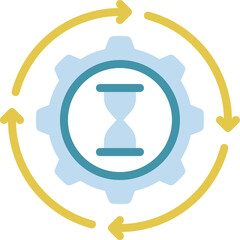 time management illustration on a white background     