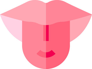 tongue illustration on a white background 