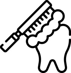 toothbrush illustration on a white background 