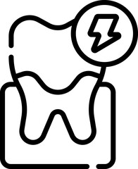 toothache illustration on a white background 