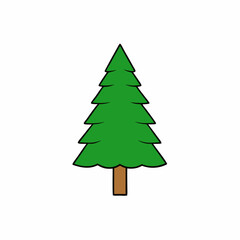 Fototapeta premium christmas tree isolated on white