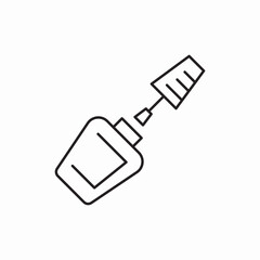 Nail polish beauty product icon vector sign