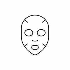 Face mask beauty treatment icon vector sign