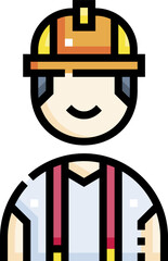 builder illustration on a white background 