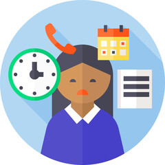 busy illustration on a white background 