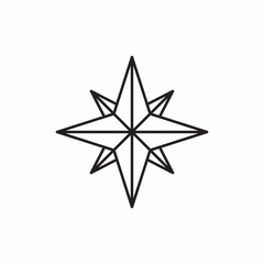 Navigation compass direction guide icon vector sign