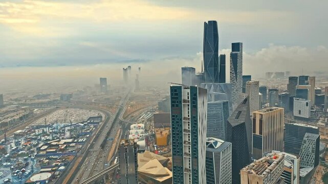 Aerial view of the city of Riyadh 