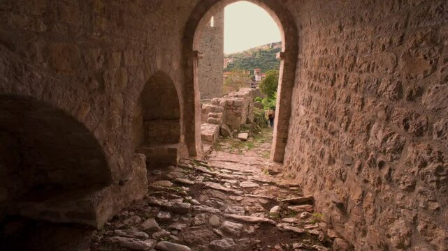 Bar old town castle Montenegro Budva Kotor Stari Bar Adriatic Sea Mediterranean Europe eastern Holiday vacation