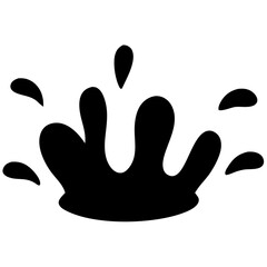 Obraz premium Vector silhouette of dynamic water splash and droplet