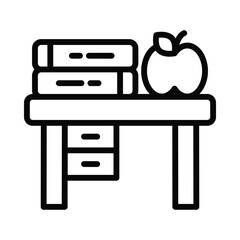 Healthy Knowledge Vector outline icon. Eps10 file 