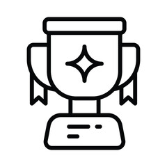 Trophy Vector outline icon. Eps10 file 
