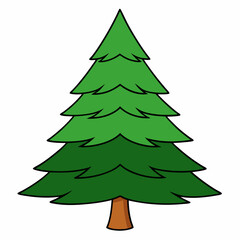 set of christmas trees