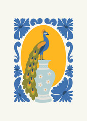 Floral abstract elements. Botanical composition. Modern trendy Matisse minimal style. Floral poster, invite. Vector arrangements for greeting card or invitation design