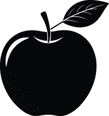 red apple with leaf on white background 