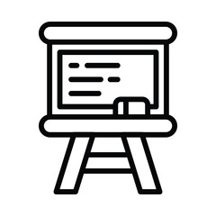 White Board Vector outline icon. Eps10 file 