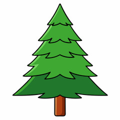 set of christmas trees