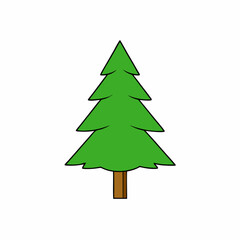 christmas tree isolated on white