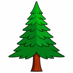 christmas tree vector illustration