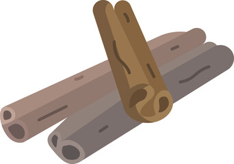 cinnamon illustration on a white background 