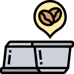 coffee capsule illustration on a white background 