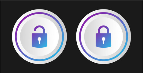 digital security on white circle button