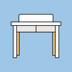 illustration of a wooden table