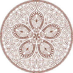 Beautiful flower art and mandala vector design