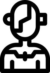 cyborg illustration on a white background 