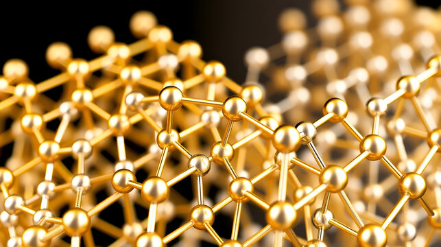 An In-Depth Visualization of a Metallic Crystal Lattice Structure Demonstrating the Functionality of Delocalized Electrons