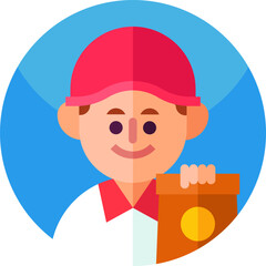 delivery boy illustration on a white background 