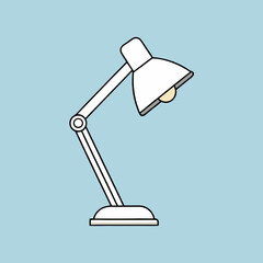 desk lamp vector illustration