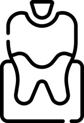 dental filling illustration on a white background 