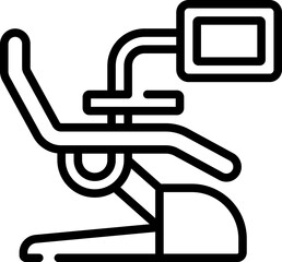 dentist chair illustration on a white background 