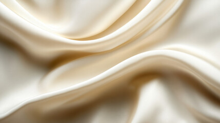 Obraz premium Delicate Satin Fabric: A close-up view of flowing satin, showcasing its luxurious texture and subtle sheen in a soft, natural light.
