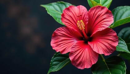 Intricate Hibiscus Flower Details Geometric