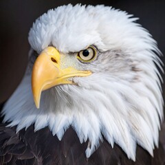 Obraz premium beautiful detailed close up image of the american bald eagle portrait