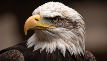Obraz premium beautiful detailed close up image of the american bald eagle portrait