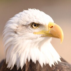 Obraz premium beautiful detailed close up image of the american bald eagle portrait