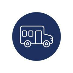 Scool Bus icon vector stock illustration