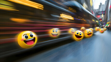 Motion Blur Smiley Emojis