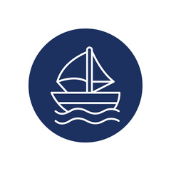 Boat icon vector stock illustration
