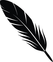 single feather isolated on white background.eps