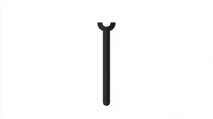 Simple black tool graphic isolated on white background