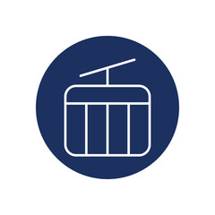 Cable Car icon vector stock illustration