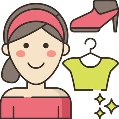 fashion designer illustration on a white background    